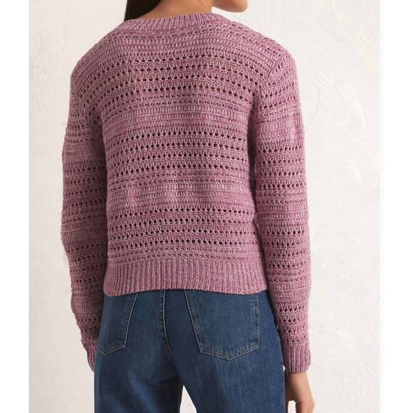NEW Z SUPPLY open yarn sweater in pink - Picture 3 of 3